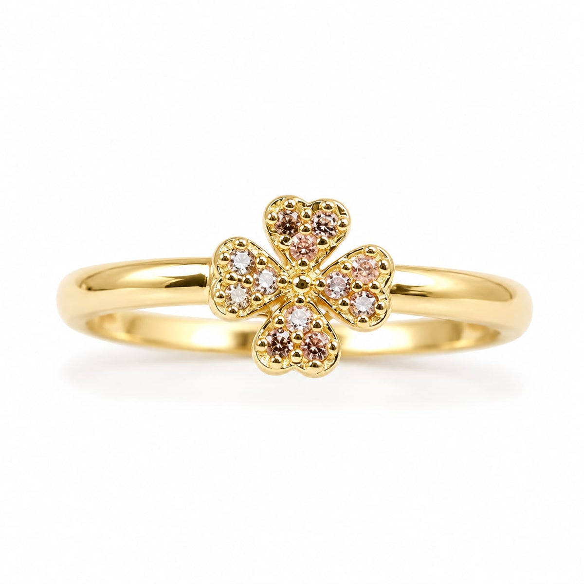 Anillo Trébol en Oro 18k