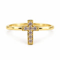 Anillo Cruz de piedras