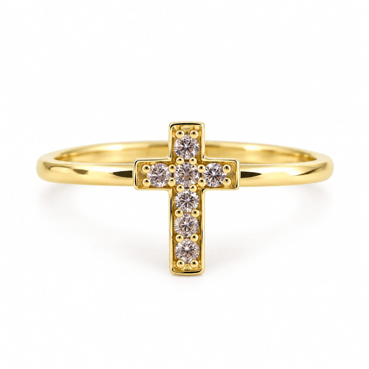 Anillo Cruz de piedras