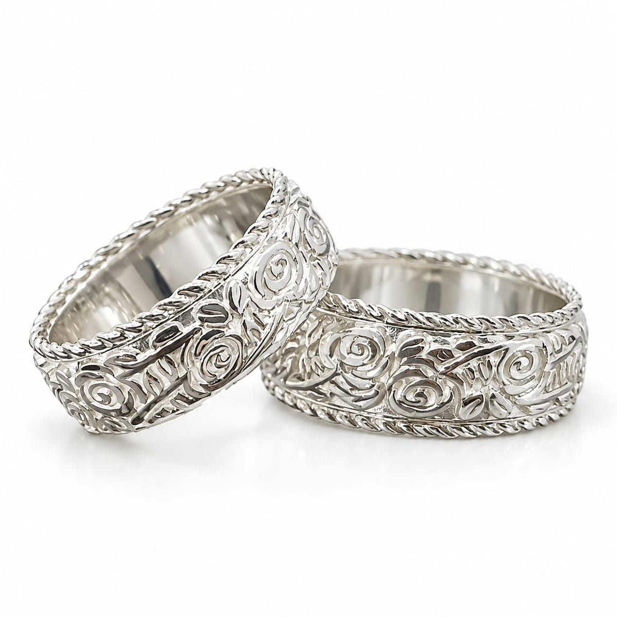 Aros de matrimonio Flower
