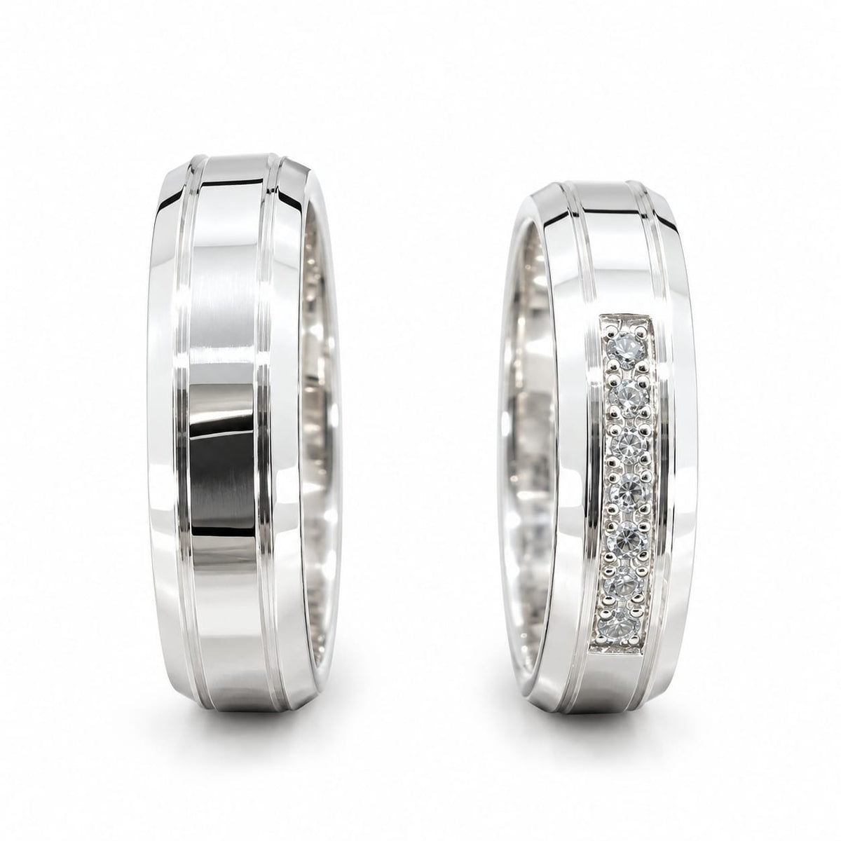 Alianzas de boda en plata ley