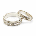 Alianzas estilo vintage en plata ley