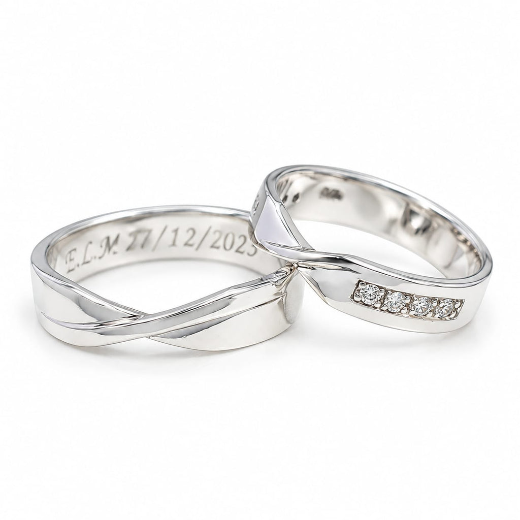 Aros de matrimonio Lucas en plata ley