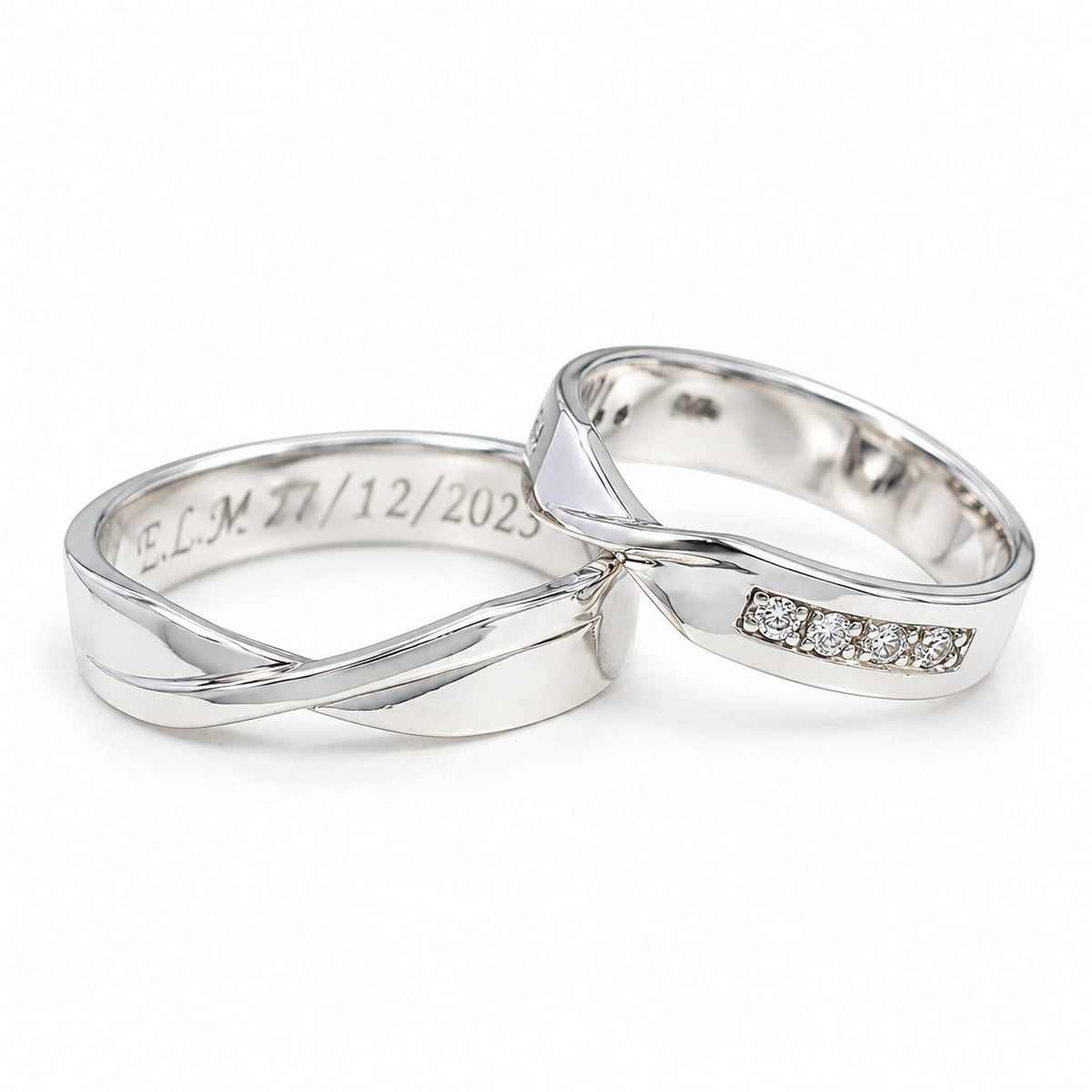 Aros de matrimonio Lucas en plata ley