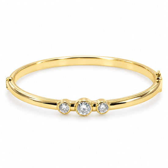 Puñera Amanda con Moissanitas en oro 18k – Jade18k