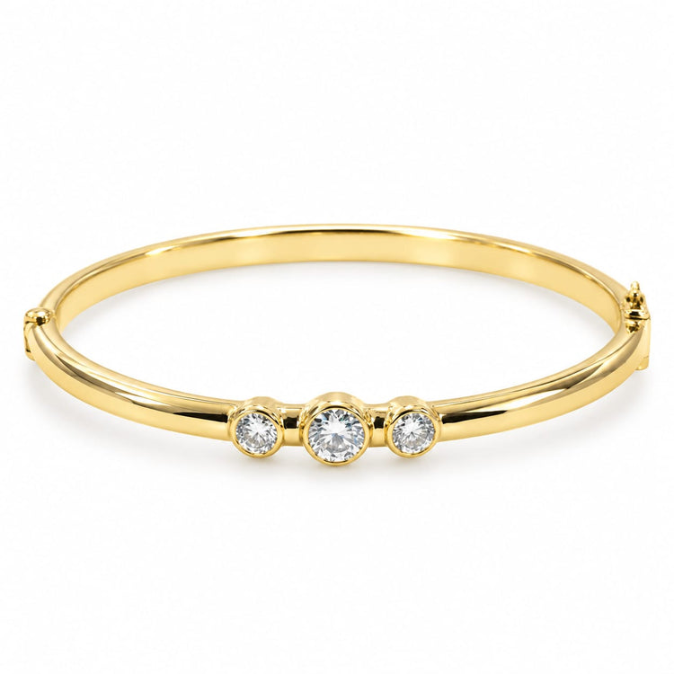 Puñera Amanda con Moissanitas en oro 18k – Jade18k