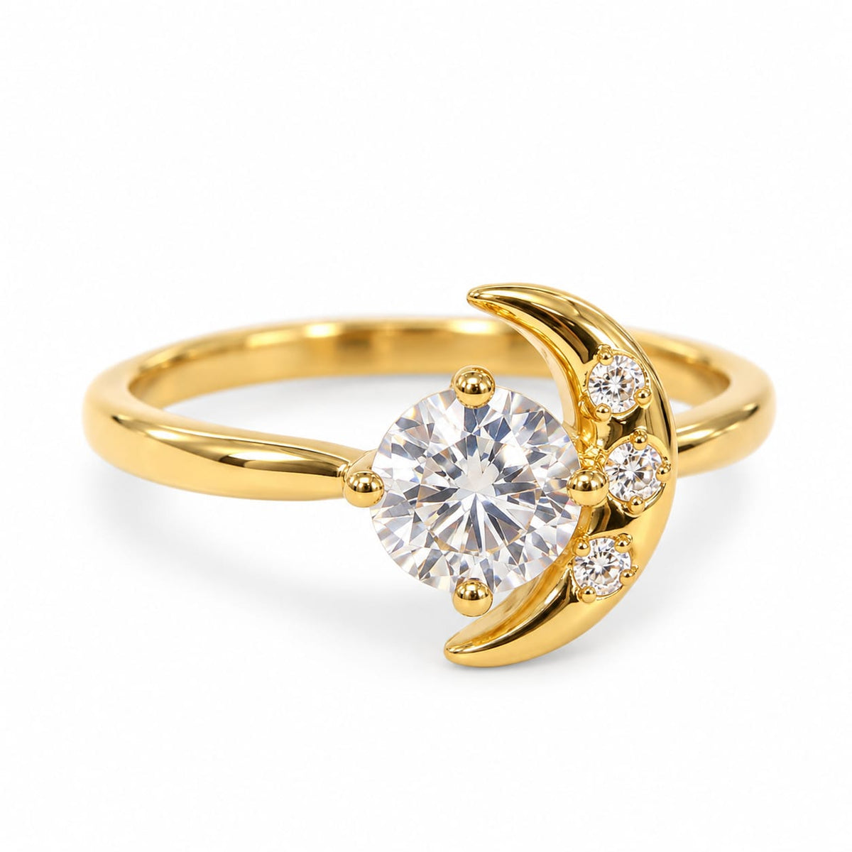 Anillo con Moissanite Luna Brillante