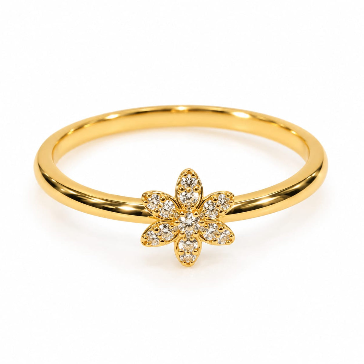 Anillo Moissanite Florece