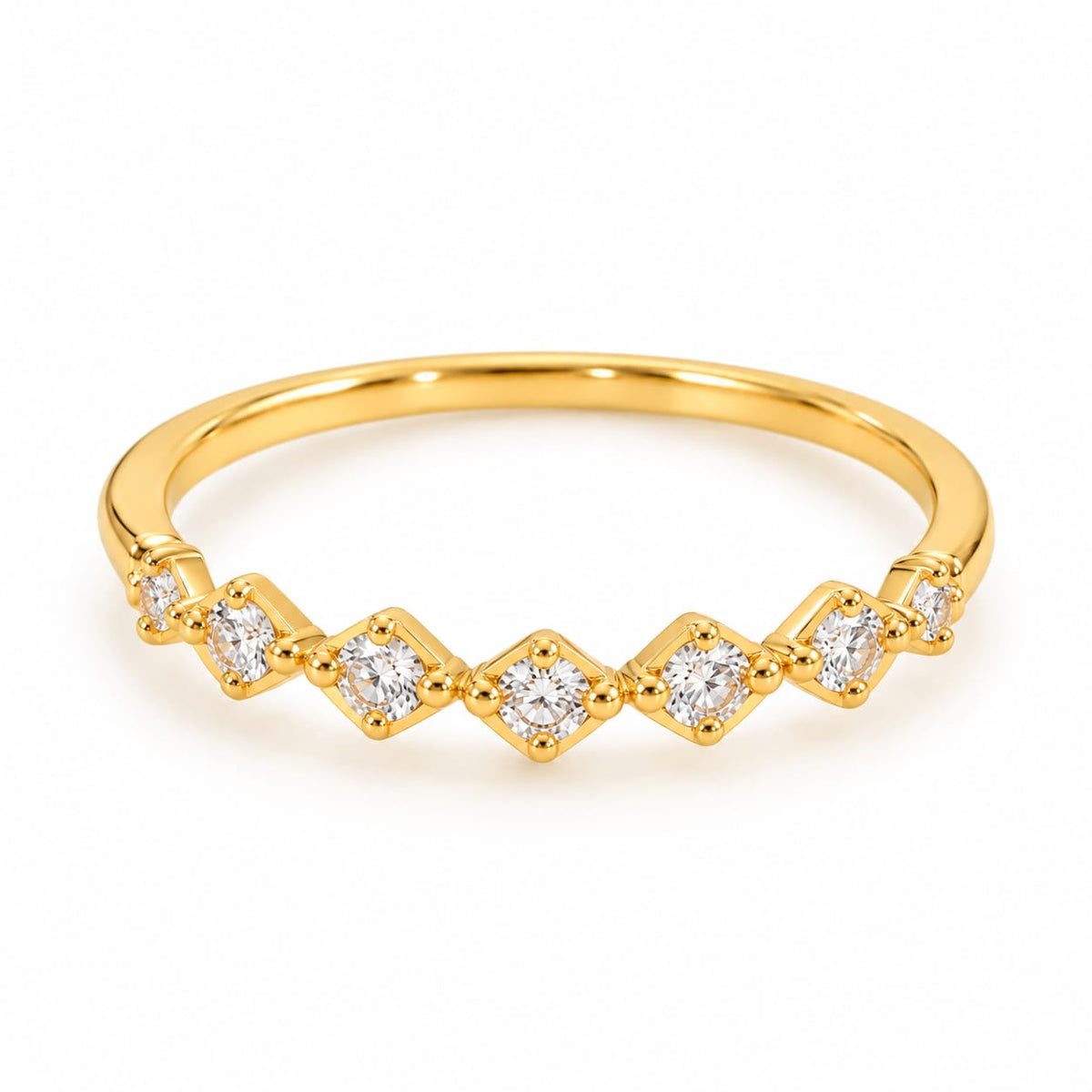 Cintillo con moissanite Olas