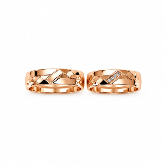 Aros de matrimonio Eros en oro 18k – Jade18k