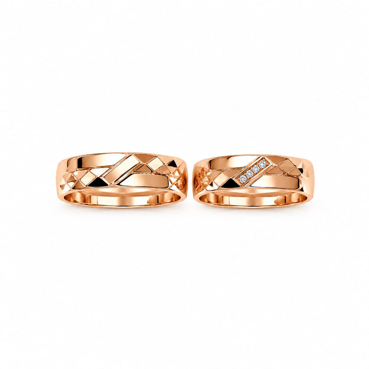 Aros de matrimonio Eros en oro 18k – Jade18k