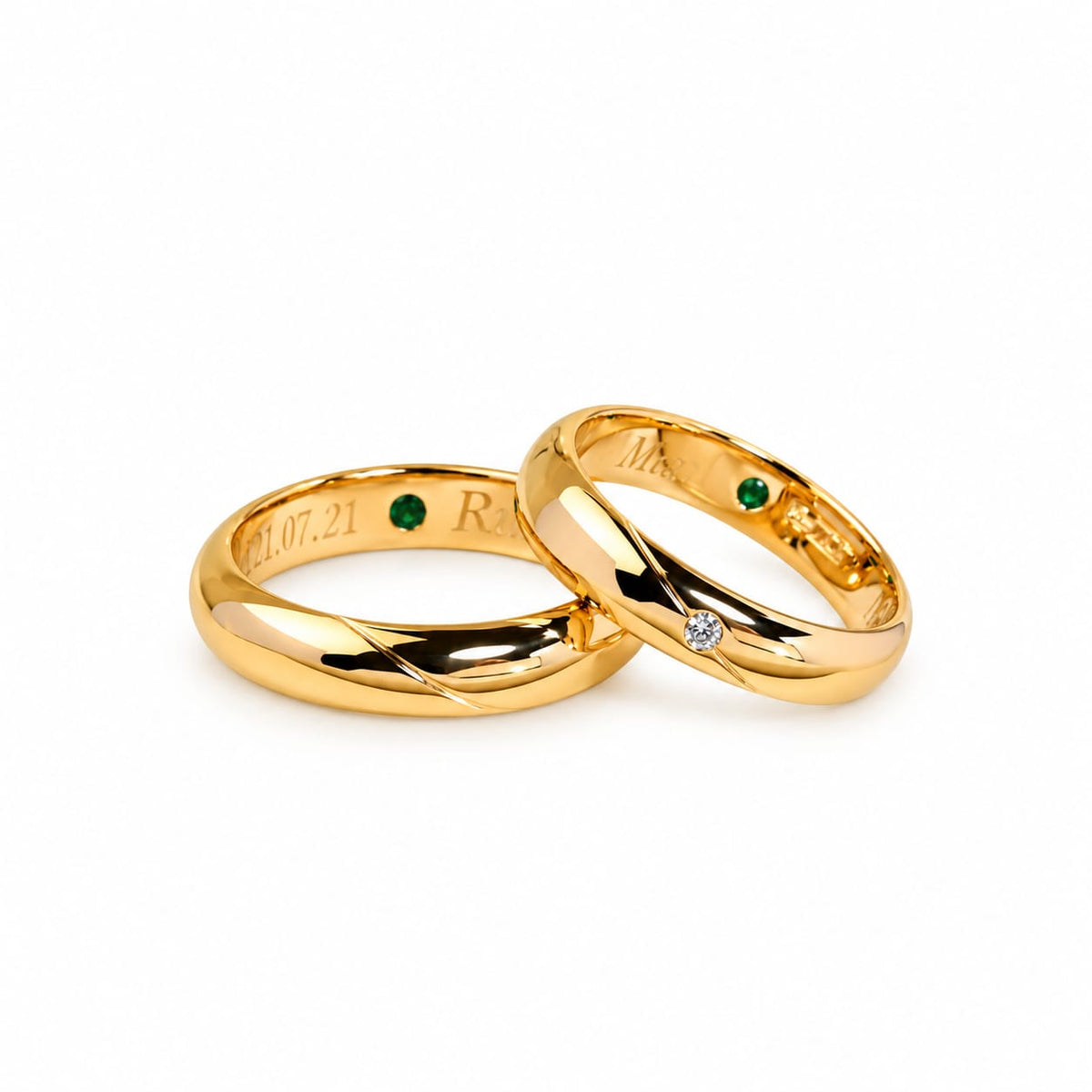 Aros De Boda Eterno Jade