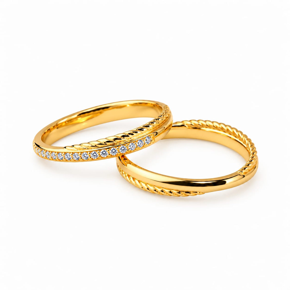 Aros de boda 18k  Brillante amor moisanita