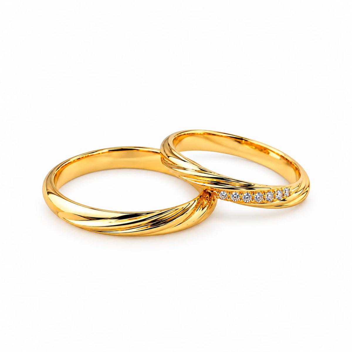 Aros de boda 18k olas de amor