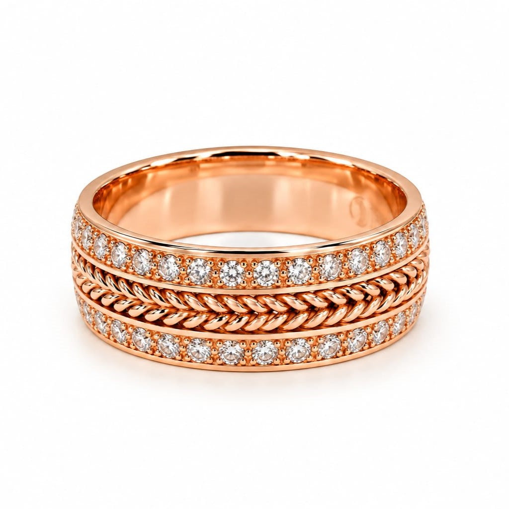 Aro de Boda con Moissanite Trezando