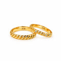 Aros de boda 18k Lazos de amor con brillo