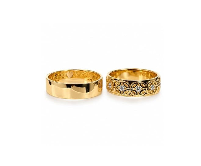 Aros de matrimonio Flor