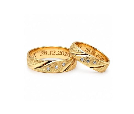 Aros de matrimonio Amor en oro 18k – Jade18k
