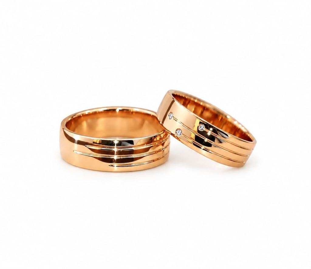 Aros de matrimonio 3 lineas de amor