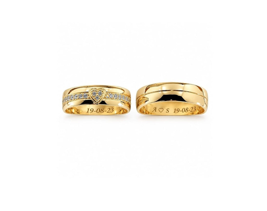 Aros de matrimonio corazón
