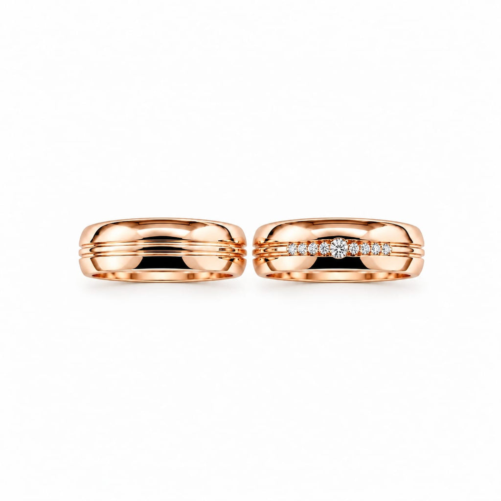 Aros de matrimonio doble linea