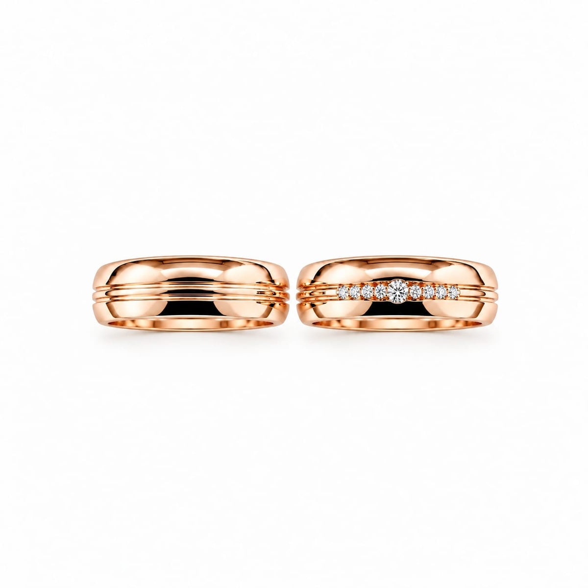 Aros de matrimonio doble linea