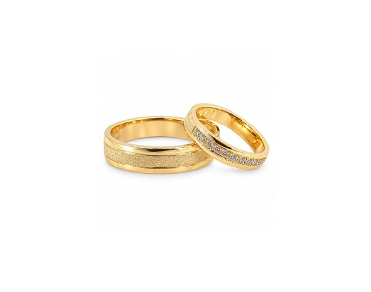 Aros de matrimonio zoe en oro 18k – Jade18k