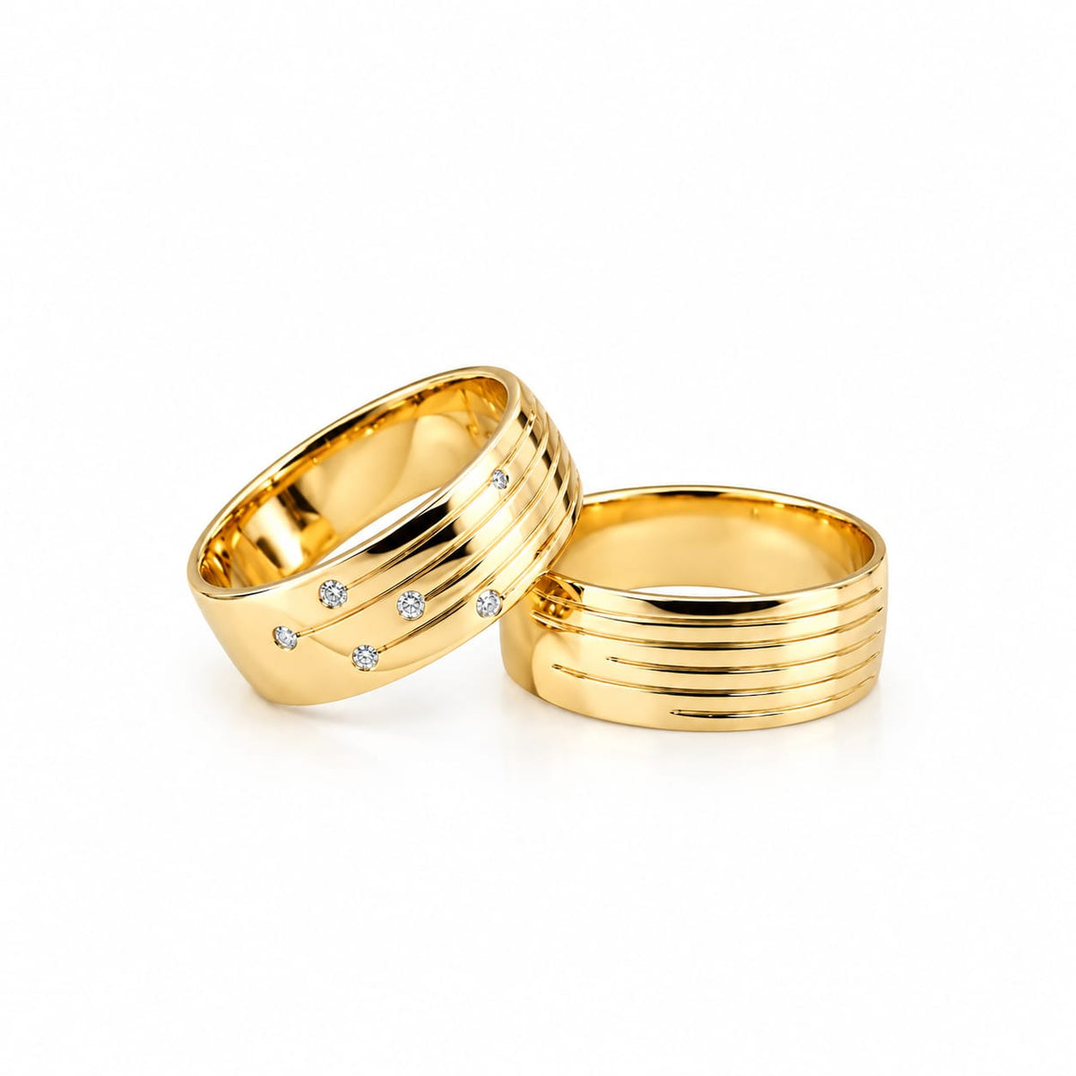 Aros de boda 5 piedras