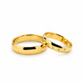 Aros de matrimonio Geminis en oro de 18k