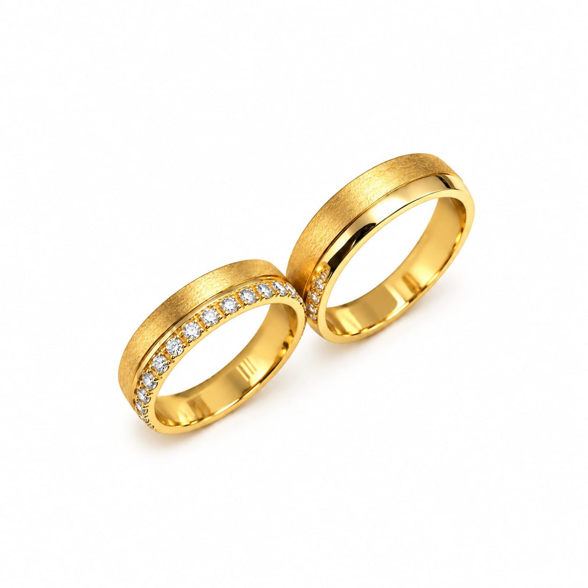 Aros de matrimonio Enny en oro de 18k