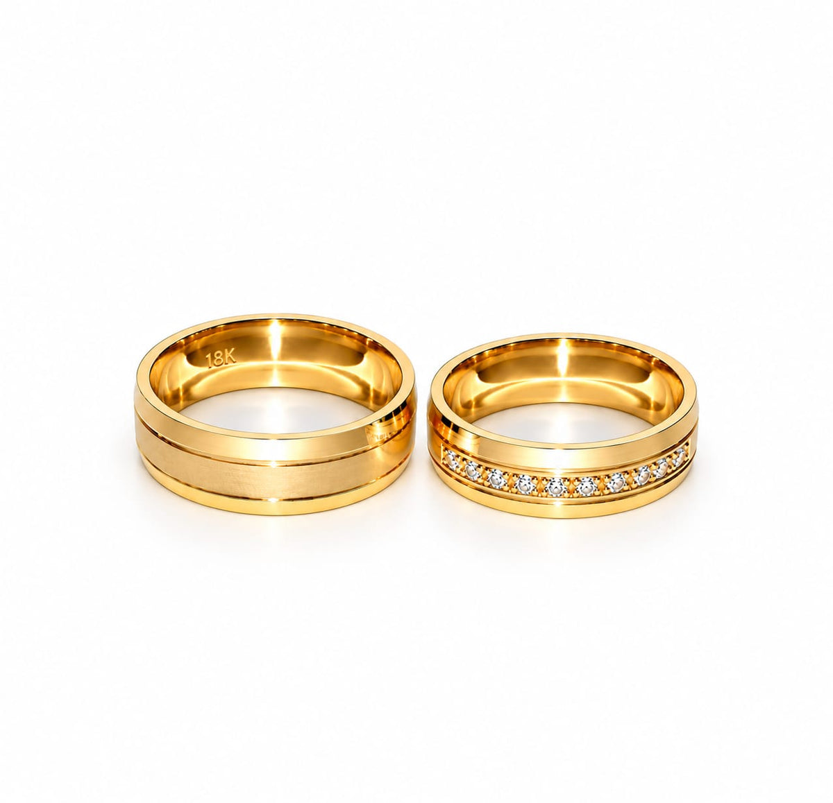 Aros de Boda "Unidos" en oro 18k – Jade18k