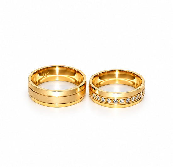 Aros de Boda "Unidos" en oro 18k – Jade18k