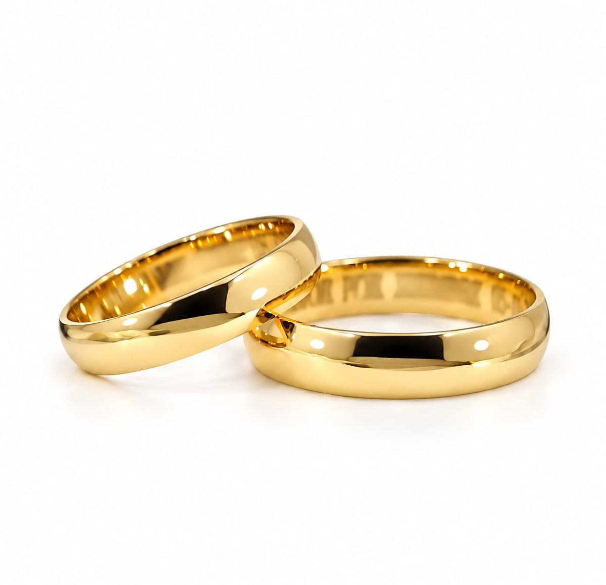 Aros de Boda "Caminando Juntos" en oro 18k – Jade18k