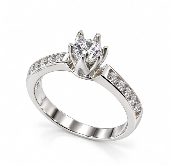 Anillo Ali de Compromiso en plata ley – Jade18k
