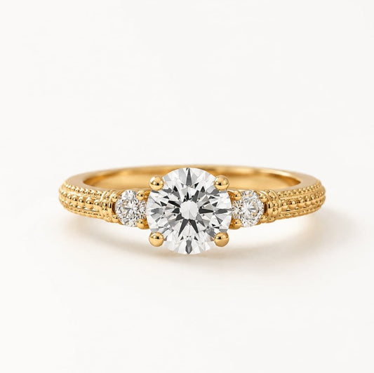 Anillo de Compromiso con Diamante de Laboratorio Élite en oro 18k – Jade18k (vista 2)