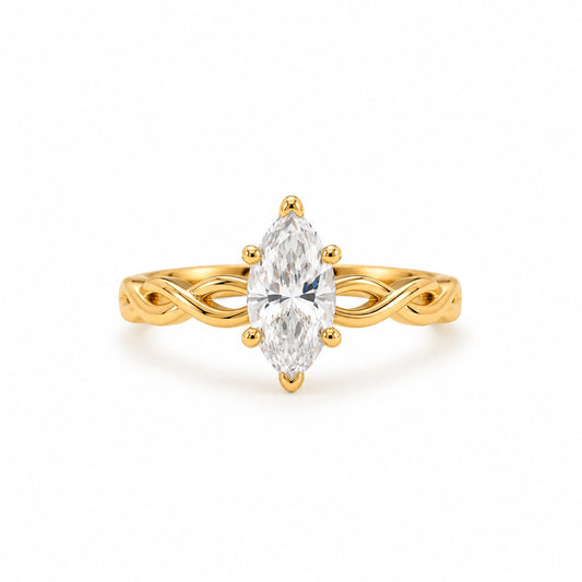 Anillo de Compromiso con Diamante de Laboratorio Lumière en oro 18k – Jade18k