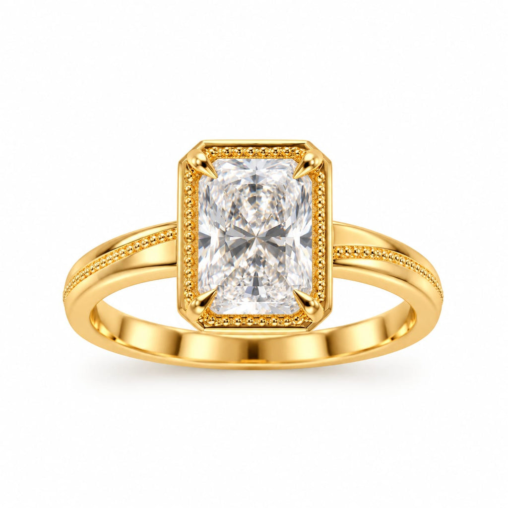 Anillo de Compromiso con Diamante de Laboratorio Celeste