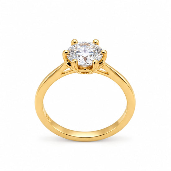 Anillo de compromiso con moissanita, brillo de amor en oro 18k – Jade18k