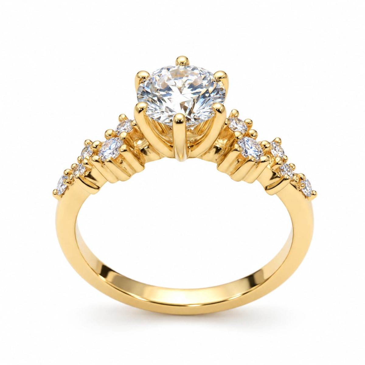 Anillo de Compromiso con Moissanite Frisda 2 en oro 18k – Jade18k