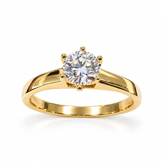 Anillo de compromiso luz en oro 18k – Jade18k