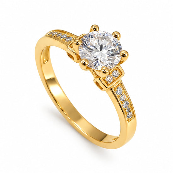 Anillo de compromiso lucero en oro 18k – Jade18k