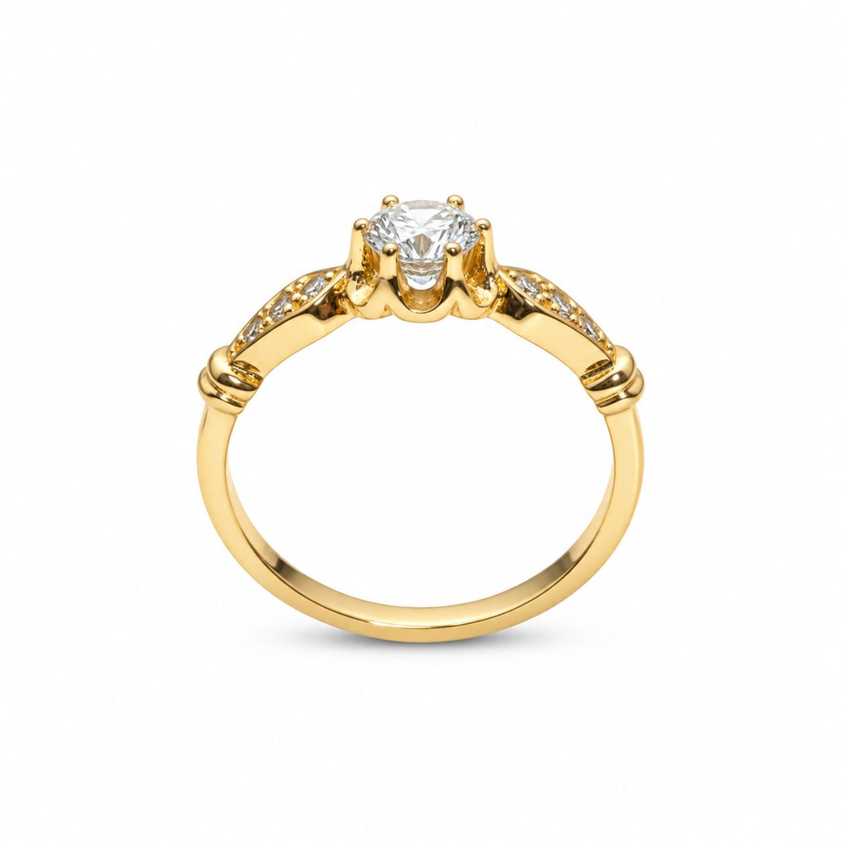 Anillo de compromiso eveli en oro 18k – Jade18k