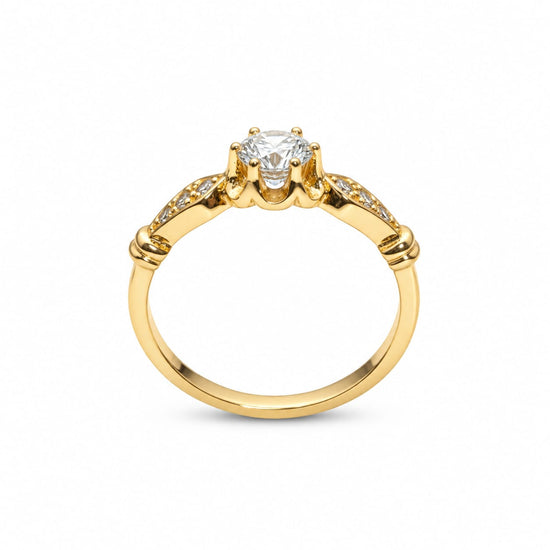 Anillo de compromiso eveli en oro 18k – Jade18k
