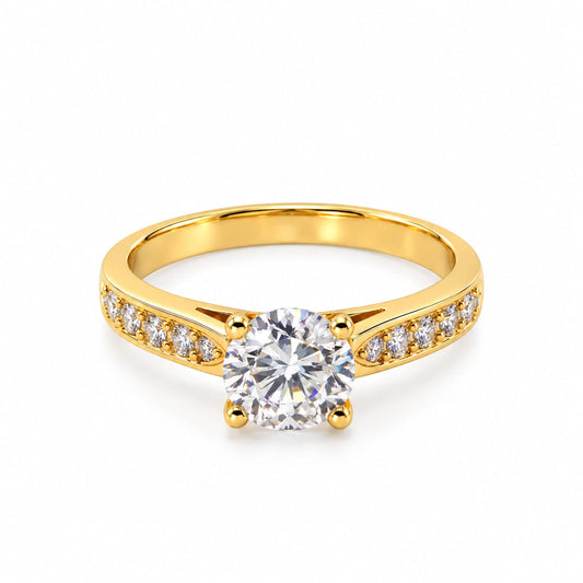 Anillo de Compromiso "Orlanda" en oro 18k – Jade18k
