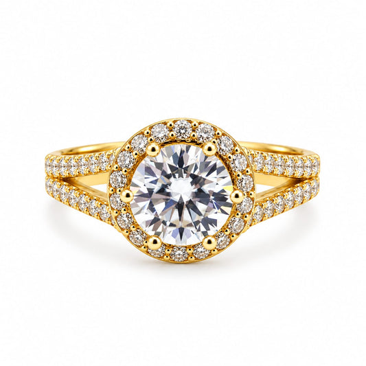Anillo de compromiso Luz en oro 18k – Jade18k