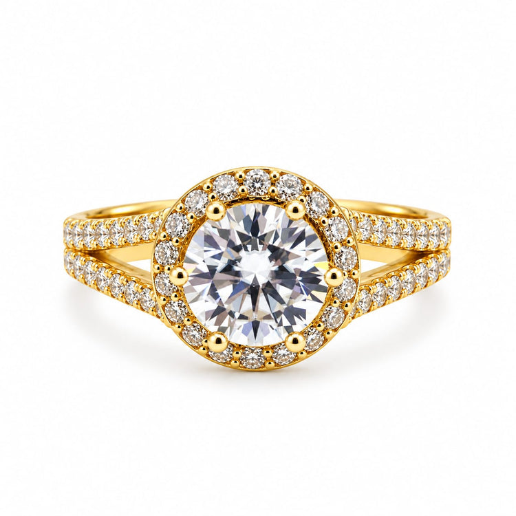 Anillo de compromiso Luz en oro 18k – Jade18k