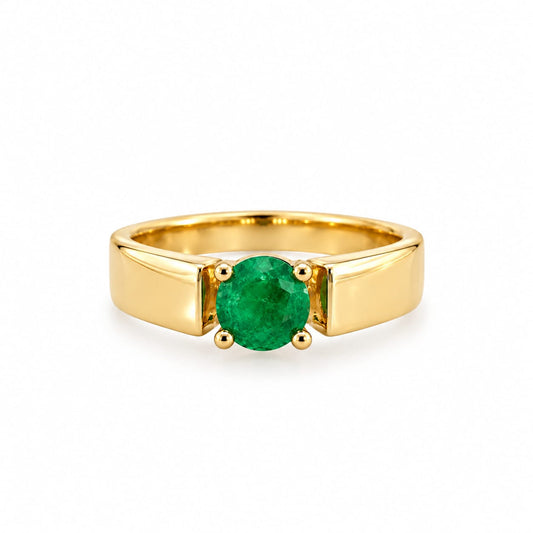 Anillo de Compromiso Esmeralda en oro 18k – Jade18k