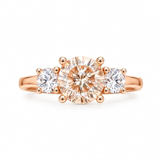 Anillo de compromiso lucia en oro rosado 18k – Jade18k