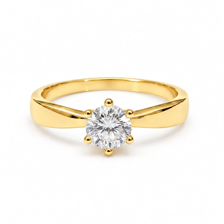 Anillo de compromiso redondo