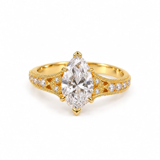 Anillo de compromiso Élysée en oro amarillo 18k